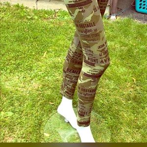 Custom camo leggings 92% polyester 8% spandex